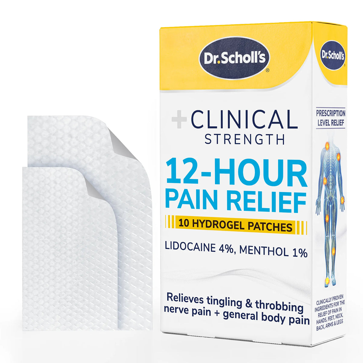 Clinical Strength 12-Hour Pain Relief Hydrogel Patches