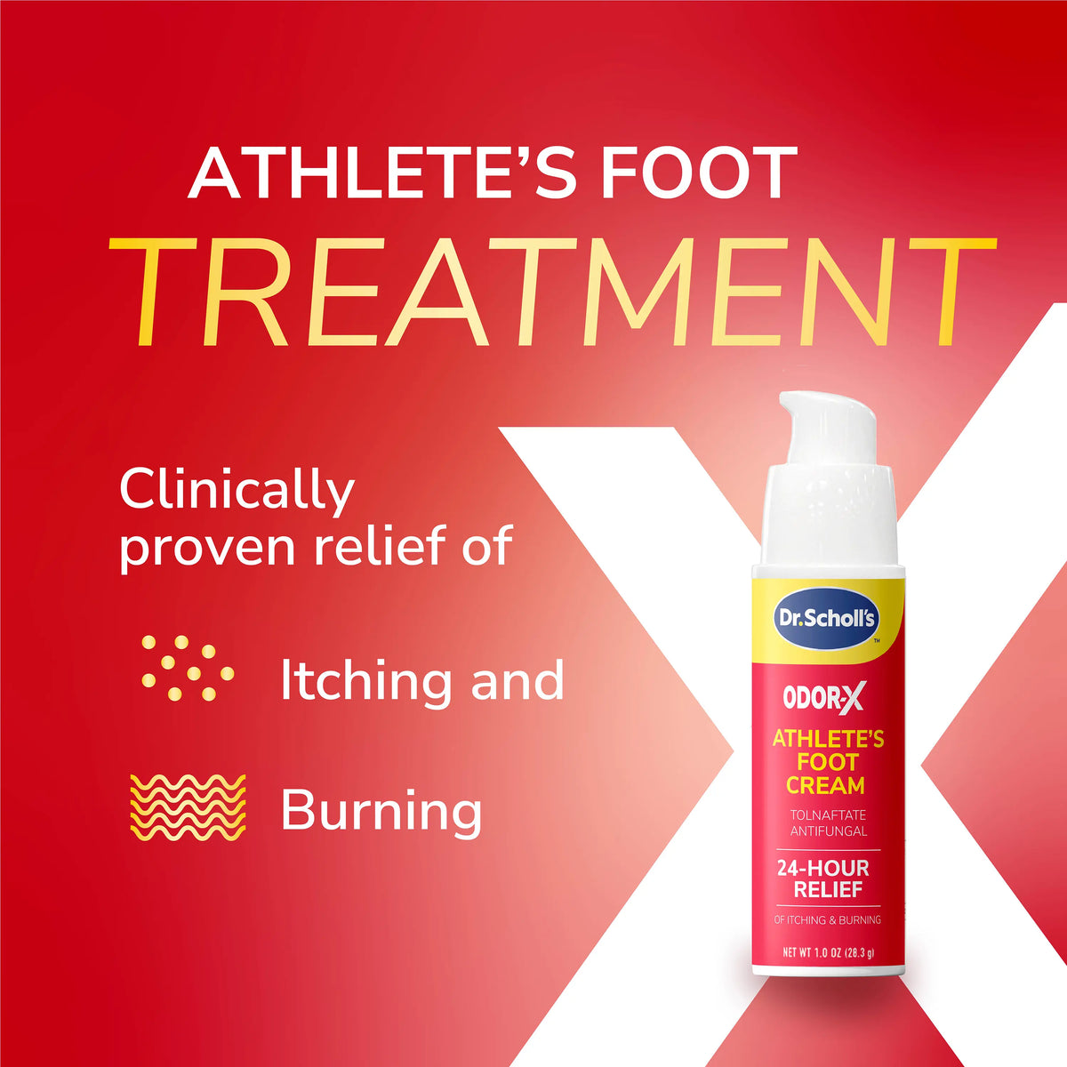 Odor-X Athlete's Foot Antifungal Cream Treatment