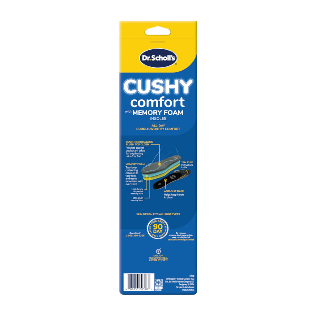 Cushy Comfort with Memory Foam Insoles